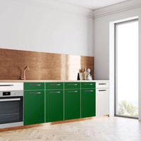 Küchenfolie Grün Dark - Unterschrank 160x80 cm - Seite