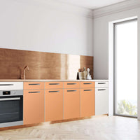 Küchenfolie Orange Light - Unterschrank 160x80 cm - Seite
