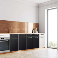 Küchenfolie Schwarz  - Unterschrank 160x80 cm - Seite