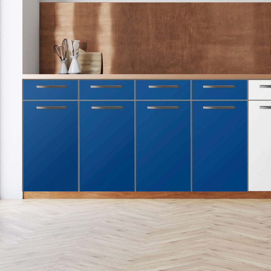 Küchenfolie Blau Dark - Unterschrank 160x80 cm - Zoom