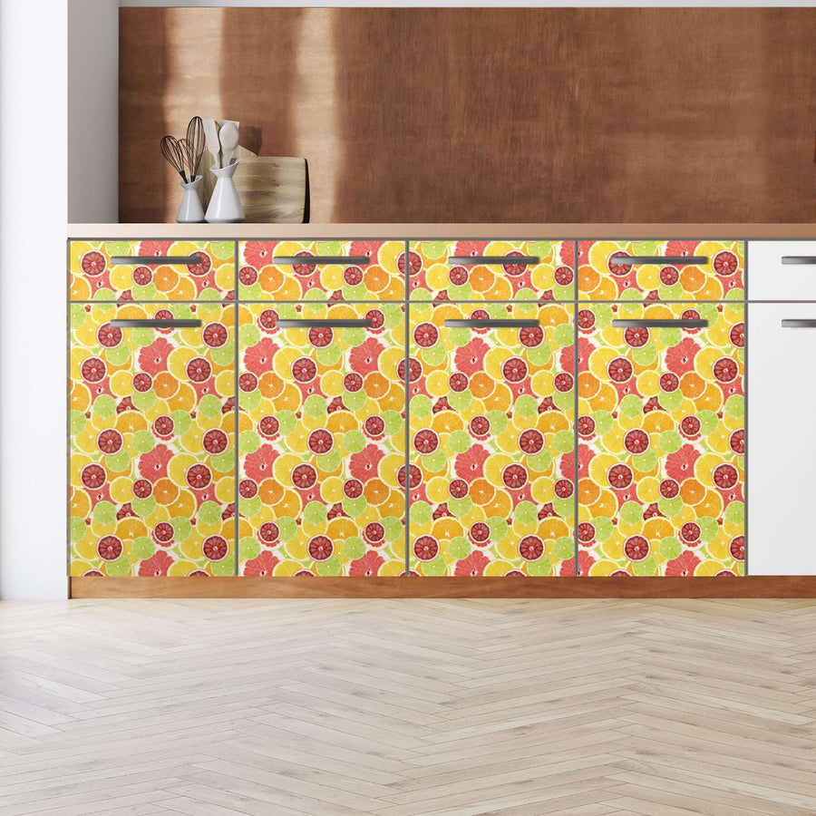 Küchenfolie Citrus - Unterschrank 160x80 cm - Zoom