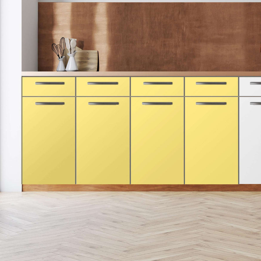 Küchenfolie Gelb Light - Unterschrank 160x80 cm - Zoom