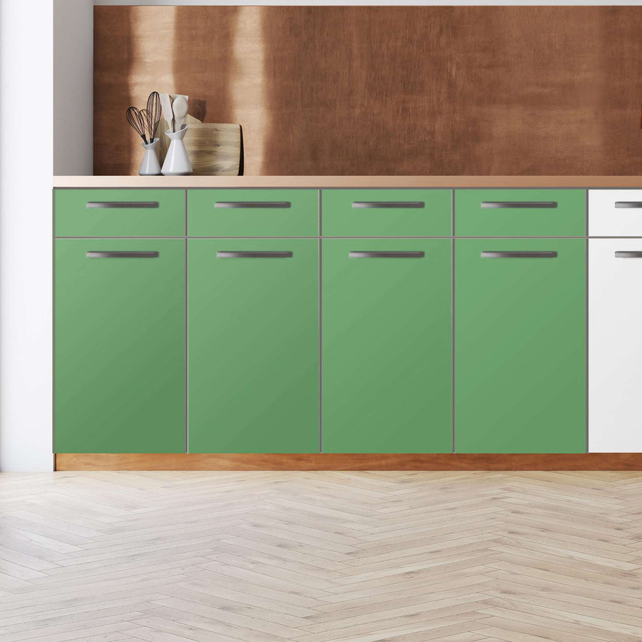 Küchenfolie Grün Light - Unterschrank 160x80 cm - Zoom