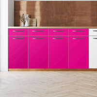 Küchenfolie Pink Dark - Unterschrank 160x80 cm - Zoom