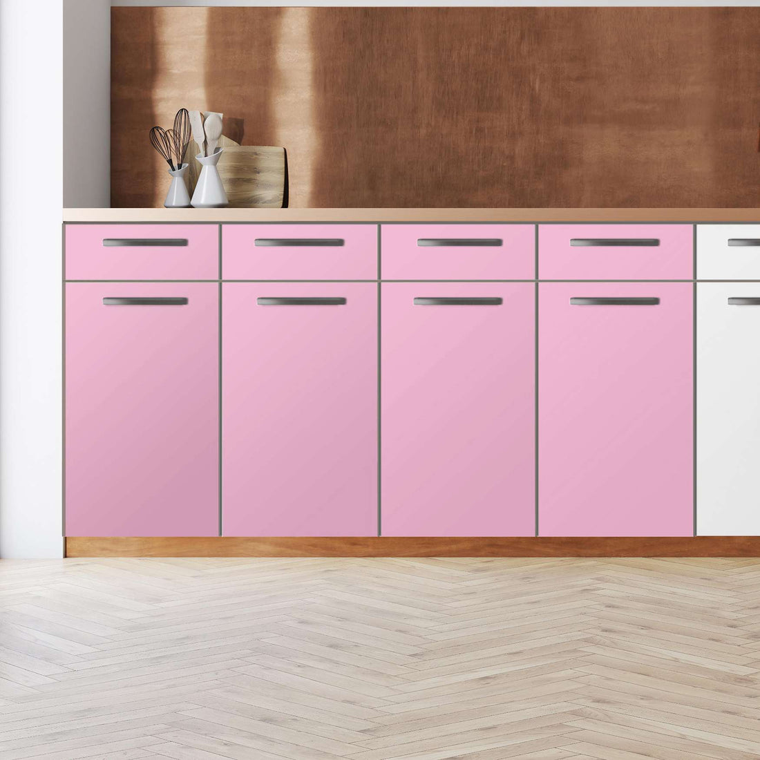 Küchenfolie Pink Light - Unterschrank 160x80 cm - Zoom