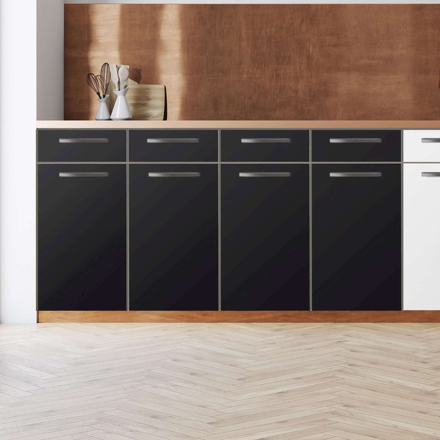 Küchenfolie Schwarz  - Unterschrank 160x80 cm - Zoom