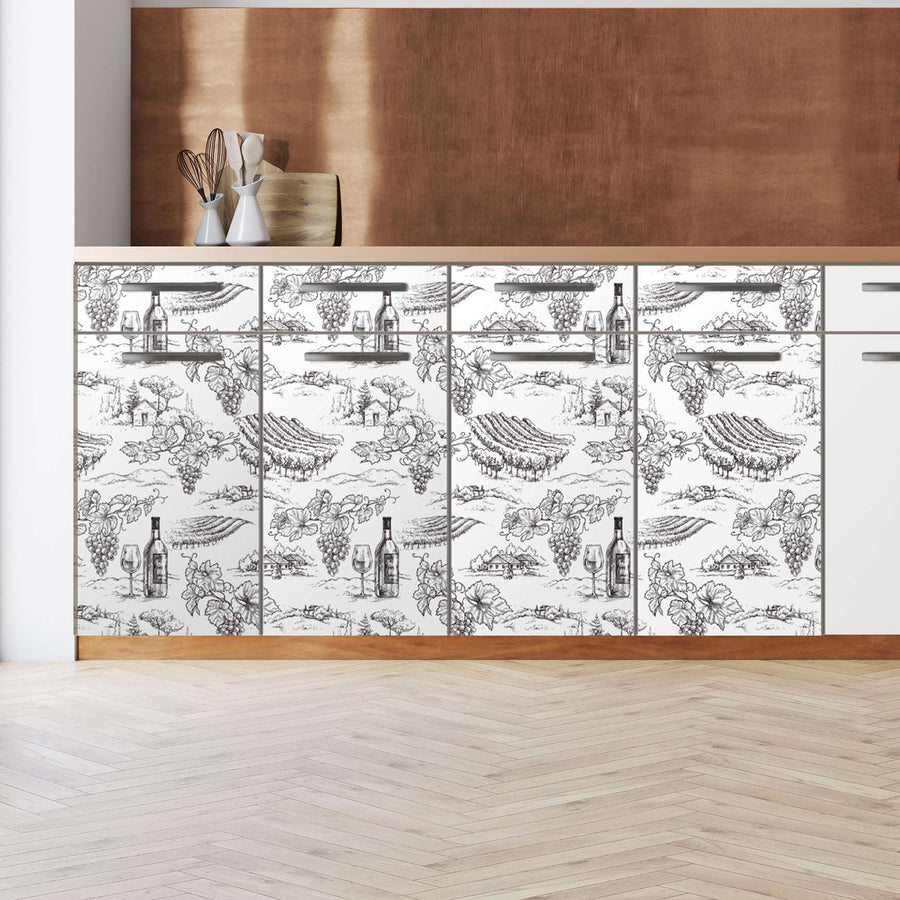 Küchenfolie Vineyard - Unterschrank 160x80 cm - Zoom