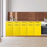 Küchenfolie -Gelb Dark - Unterschrank 200x80 cm - Front