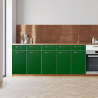 Küchenfolie -Grün Dark - Unterschrank 200x80 cm - Front