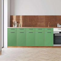 Küchenfolie -Grün Light - Unterschrank 200x80 cm - Front