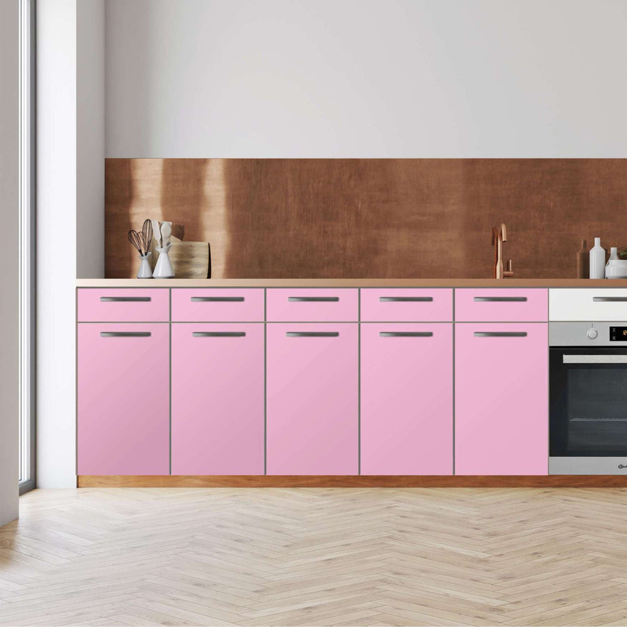Küchenfolie -Pink Light - Unterschrank 200x80 cm - Front