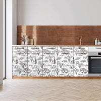 Küchenfolie -Vineyard - Unterschrank 200x80 cm - Front