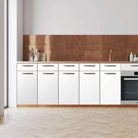 Küchenfolie -Weiß - Unterschrank 200x80 cm - Front
