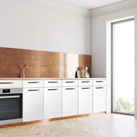 Küchenfolie Weiß - Unterschrank 200x80 cm - Seite
