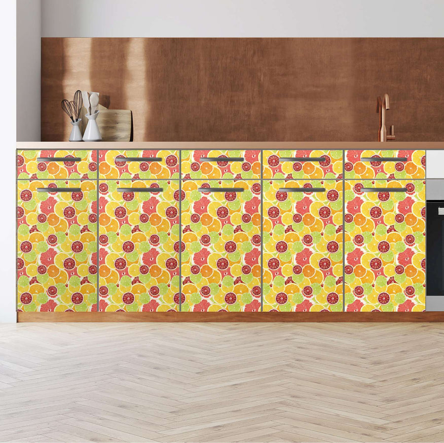 Küchenfolie Citrus - Unterschrank 200x80 cm - Zoom