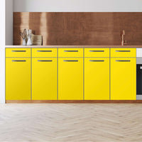 Küchenfolie Gelb Dark - Unterschrank 200x80 cm - Zoom