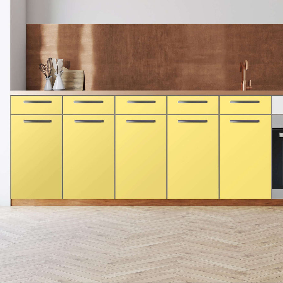 Küchenfolie Gelb Light - Unterschrank 200x80 cm - Zoom