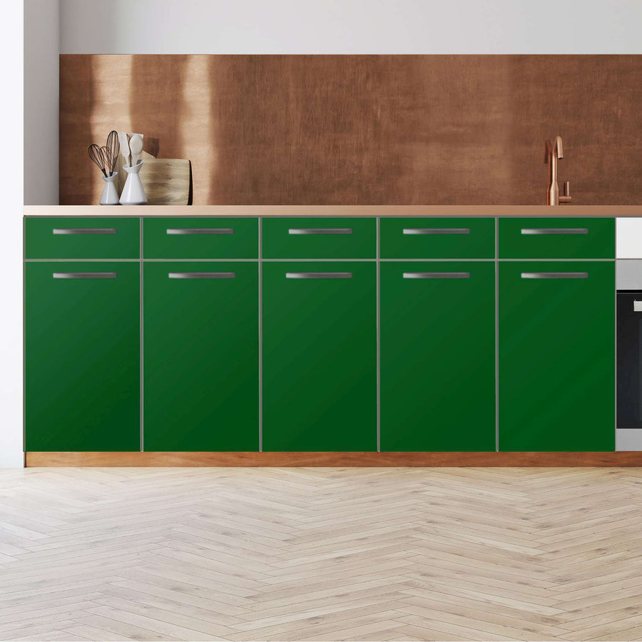 Küchenfolie Grün Dark - Unterschrank 200x80 cm - Zoom