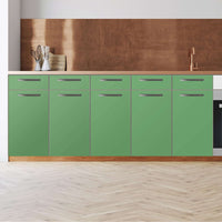 Küchenfolie Grün Light - Unterschrank 200x80 cm - Zoom