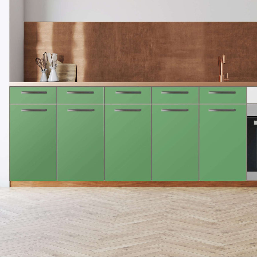 Küchenfolie Grün Light - Unterschrank 200x80 cm - Zoom