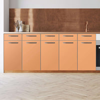 Küchenfolie Orange Light - Unterschrank 200x80 cm - Zoom