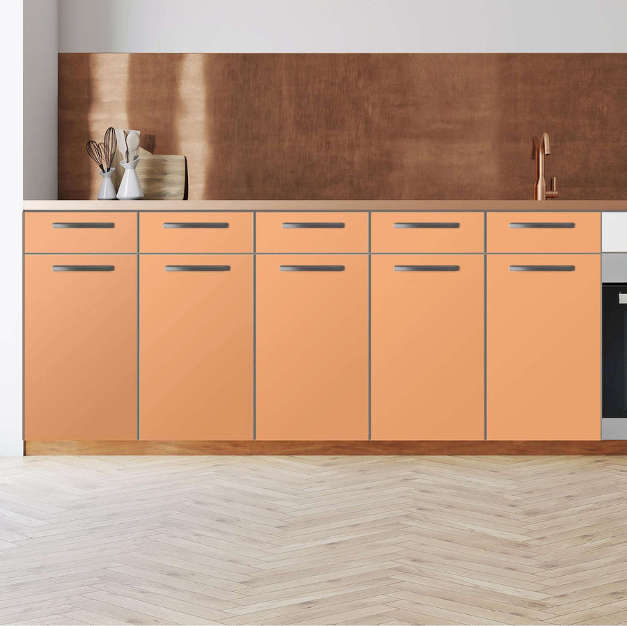 Küchenfolie Orange Light - Unterschrank 200x80 cm - Zoom