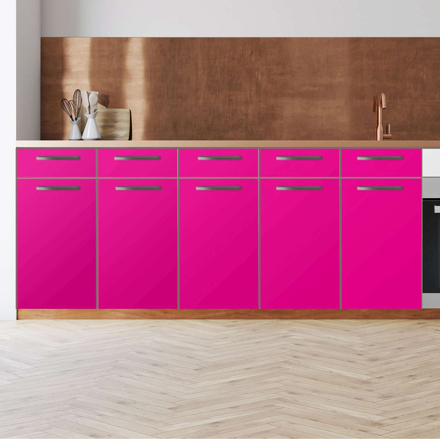 Küchenfolie Pink Dark - Unterschrank 200x80 cm - Zoom