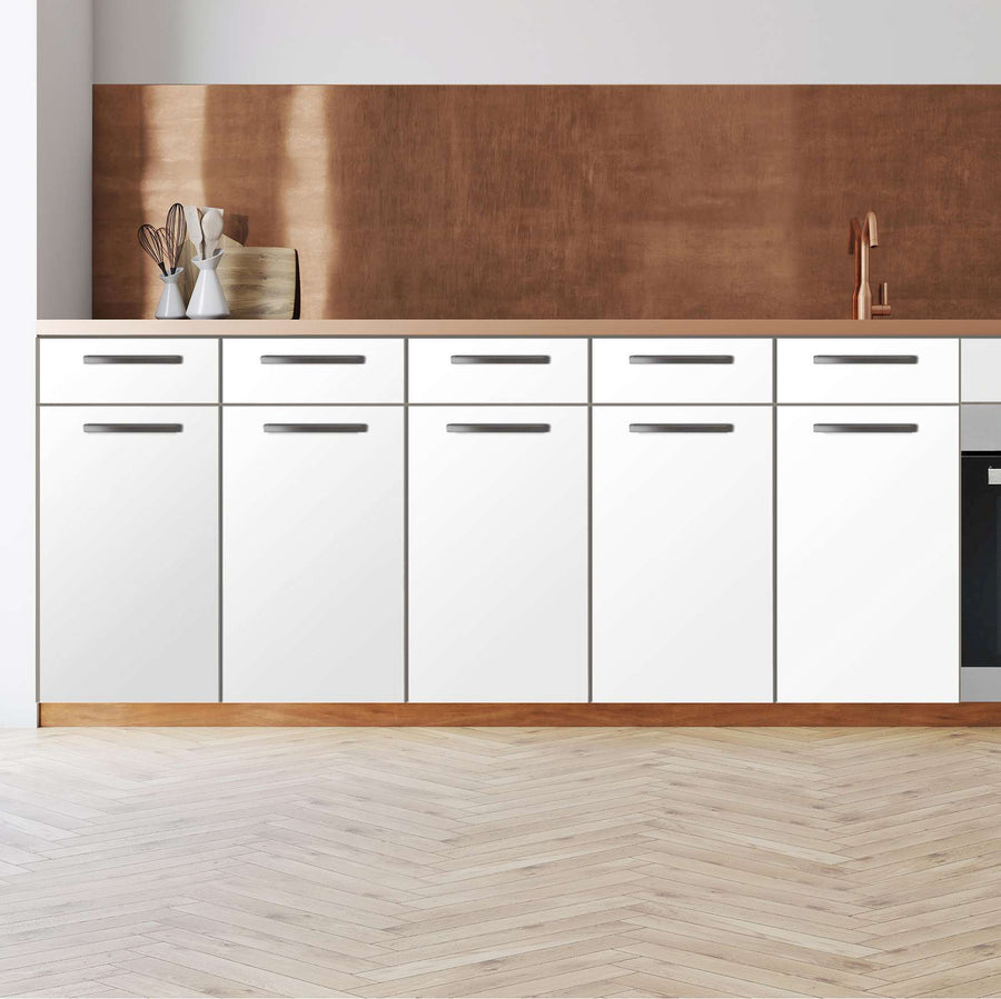 Küchenfolie Weiß - Unterschrank 200x80 cm - Zoom