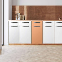 Küchenfolie -Orange Light - Unterschrank 40x80 cm - Front