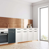 Küchenfolie Blaugrau Dark - Unterschrank 40x80 cm - Seite