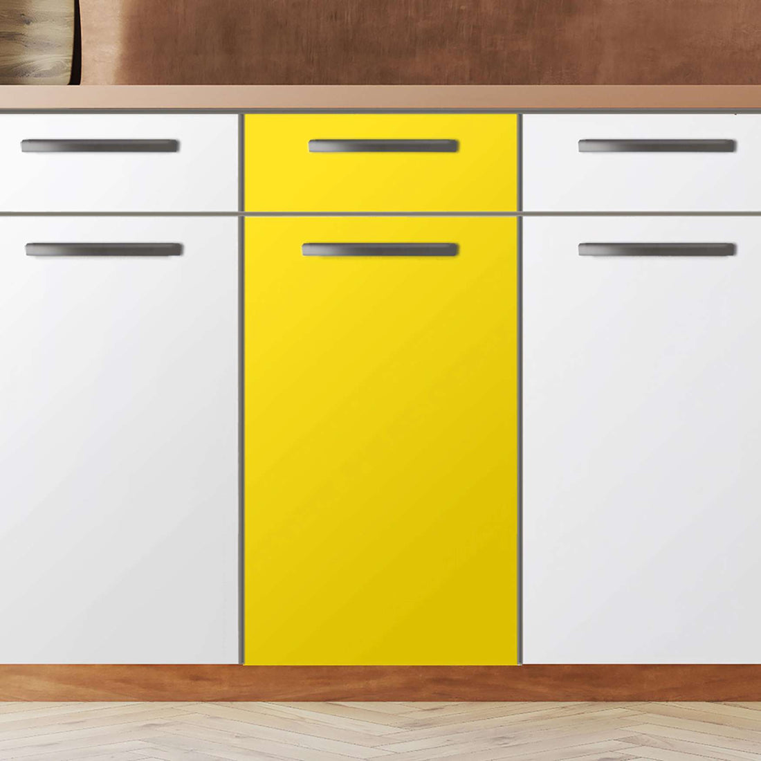 Küchenfolie Gelb Dark - Unterschrank 40x80 cm - Zoom