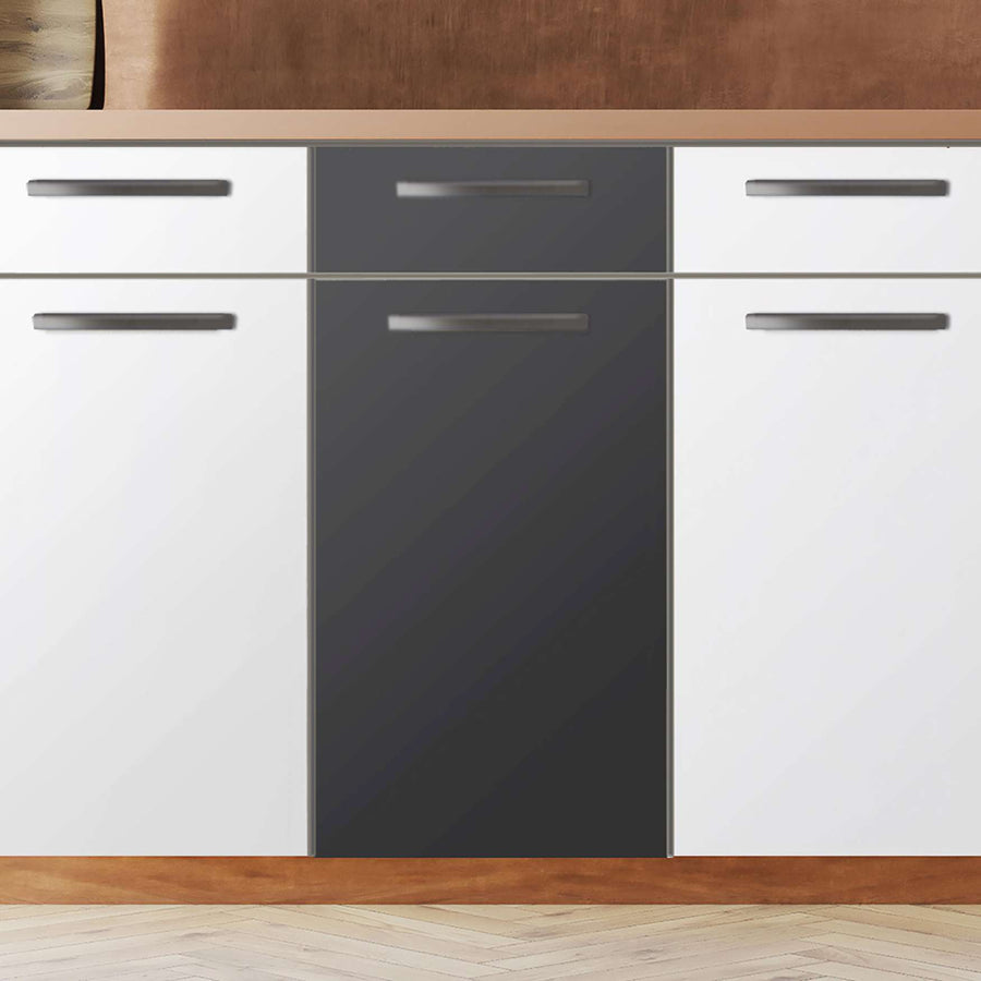 Küchenfolie Grau Dark - Unterschrank 40x80 cm - Zoom