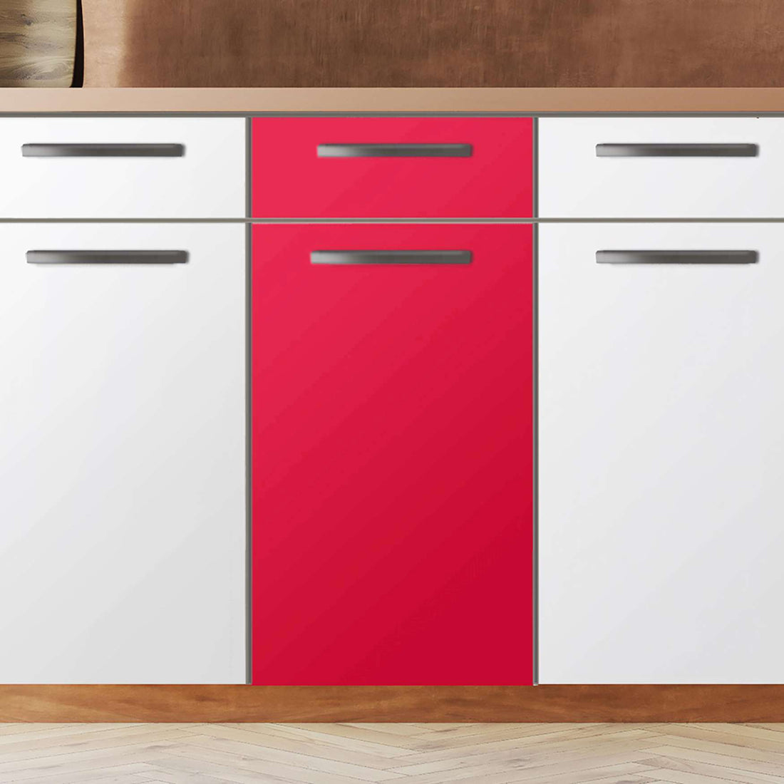 Küchenfolie Rot Light - Unterschrank 40x80 cm - Zoom