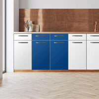 Küchenfolie -Blau Dark - Unterschrank 80x80 cm - Front
