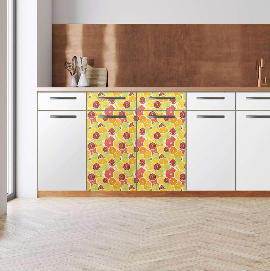 Küchenfolie -Citrus - Unterschrank 80x80 cm - Front