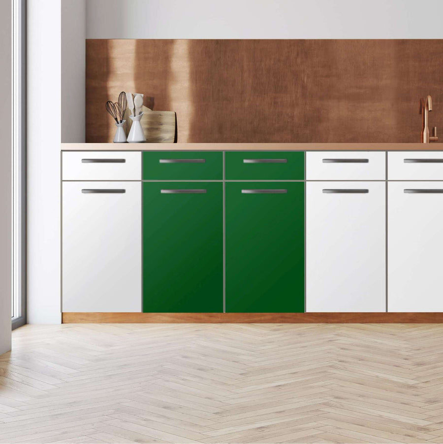 Küchenfolie -Grün Dark - Unterschrank 80x80 cm - Front