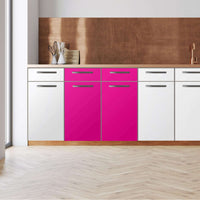 Küchenfolie -Pink Dark - Unterschrank 80x80 cm - Front