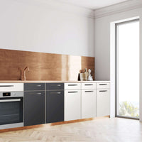 Küchenfolie Grau Dark - Unterschrank 80x80 cm - Seite