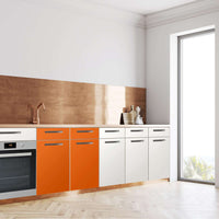 Küchenfolie Orange Dark - Unterschrank 80x80 cm - Seite