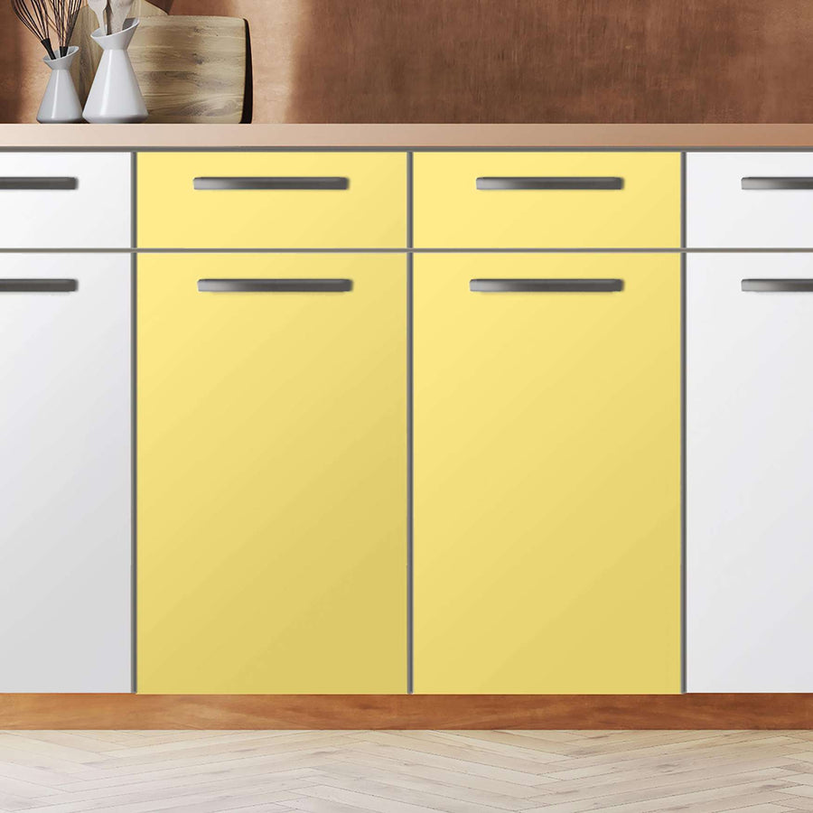 Küchenfolie Gelb Light - Unterschrank 80x80 cm - Zoom