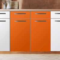 Küchenfolie Orange Dark - Unterschrank 80x80 cm - Zoom