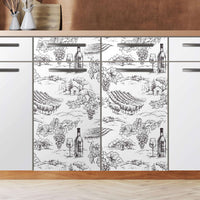 Küchenfolie Vineyard - Unterschrank 80x80 cm - Zoom