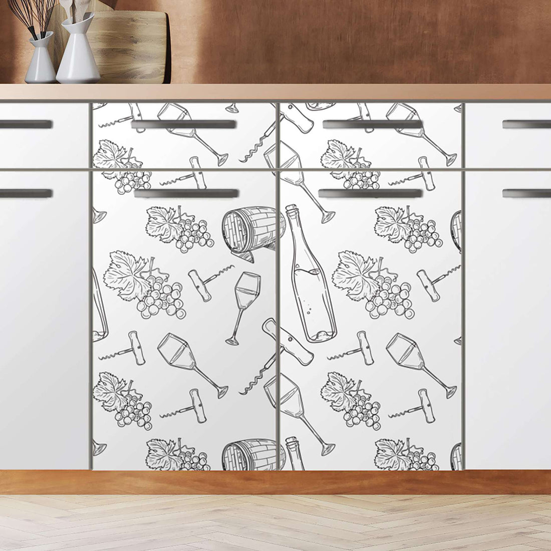 Küchenfolie Vino - Unterschrank 80x80 cm - Zoom