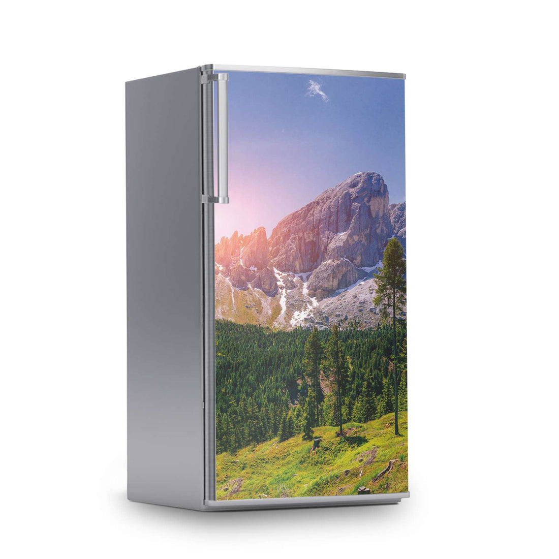 Kühlschrank Folie -Alpenblick- Kühlschrank 60x120 cm