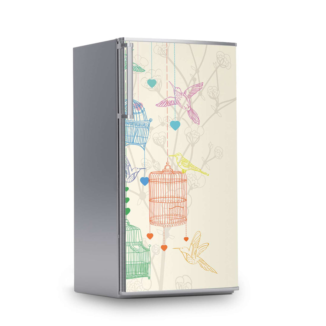 Kühlschrank Folie -Birdcage- Kühlschrank 60x120 cm