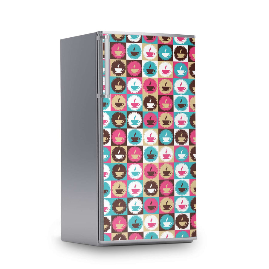 Kühlschrank Folie -Coffee Cups- Kühlschrank 60x120 cm
