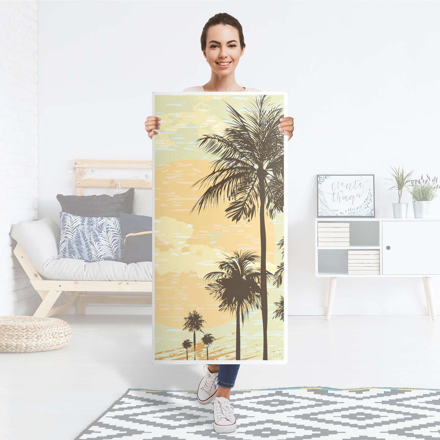 Kühlschrank Folie Beach Palms - Küche - Kühlschrankgröße 60x120 cm