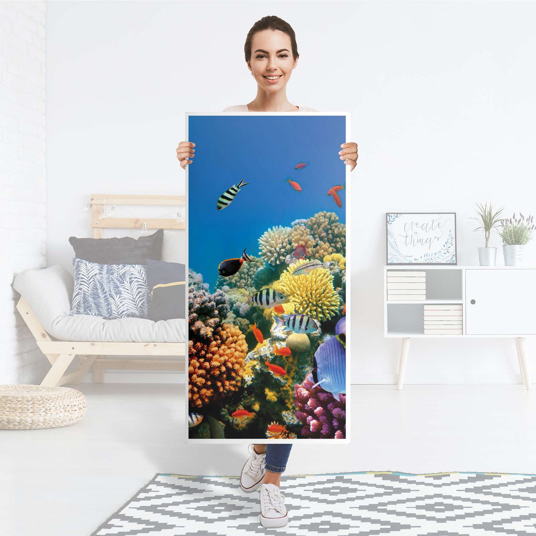 Kühlschrank Folie Coral Reef - Küche - Kühlschrankgröße 60x120 cm