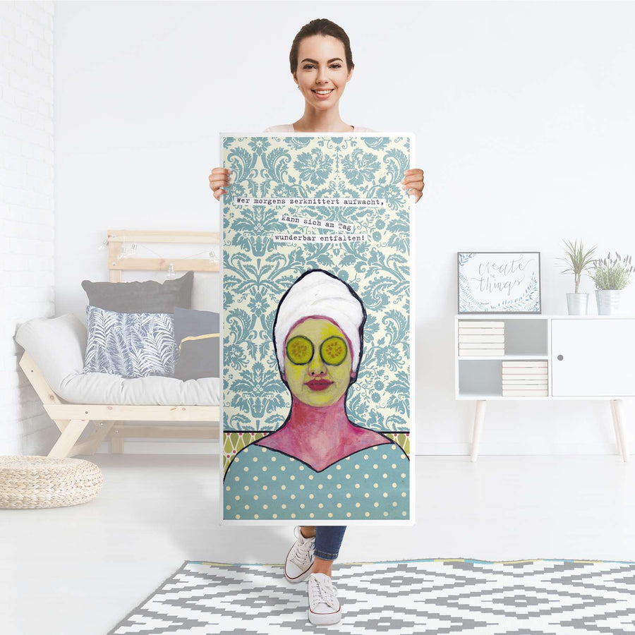 Kühlschrank Folie Frau Gurke - Küche - Kühlschrankgröße 60x120 cm