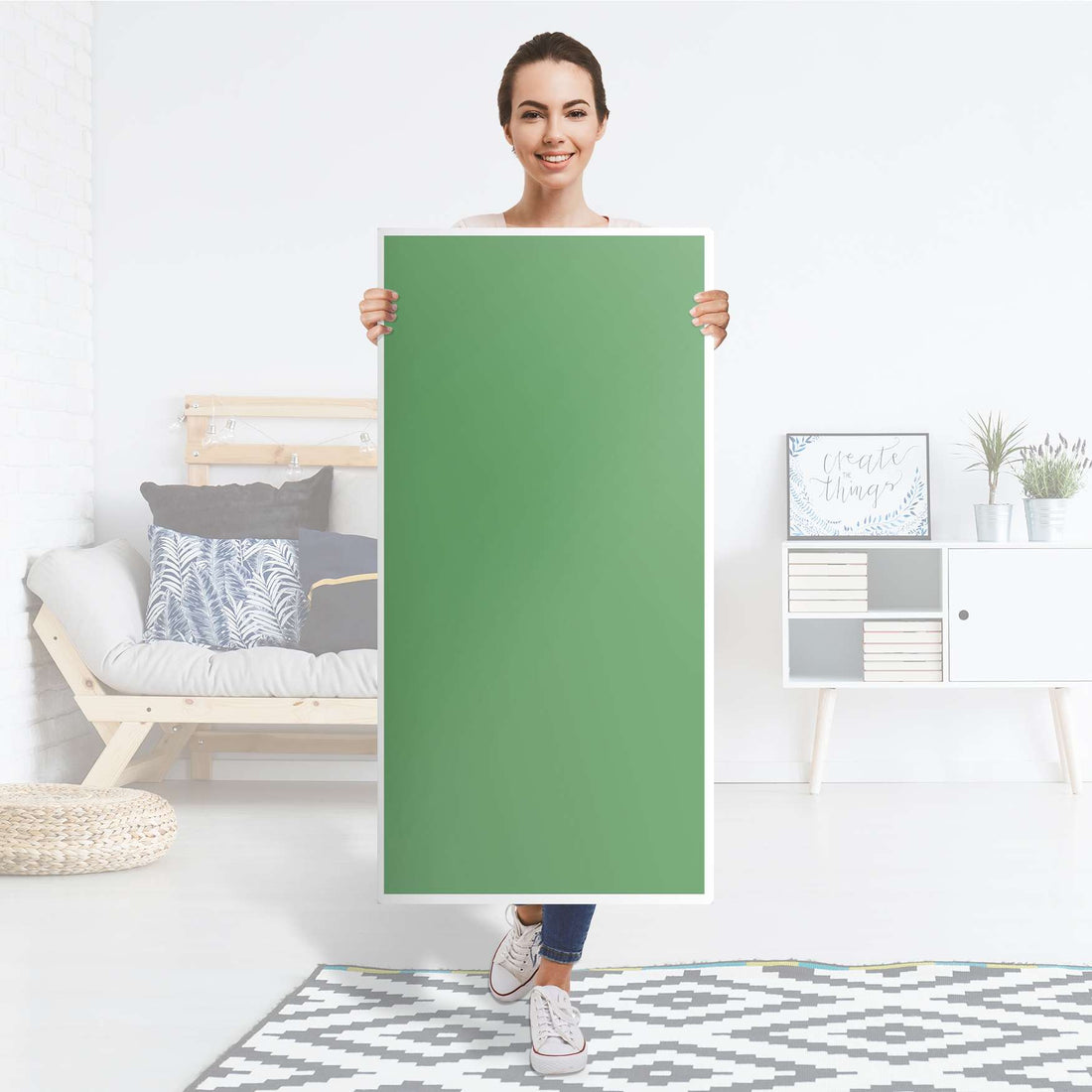 Kühlschrank Folie Grün Light - Küche - Kühlschrankgröße 60x120 cm